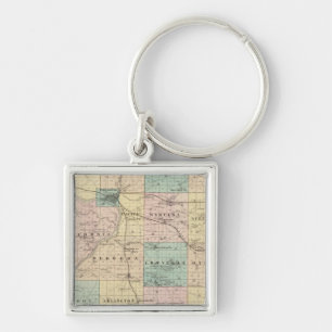 Map of Columbia County, State of Wisconsin Key Ring