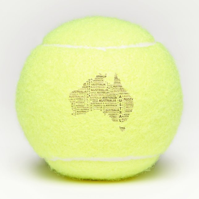 Map of continent Australia Tennis Balls (Front)