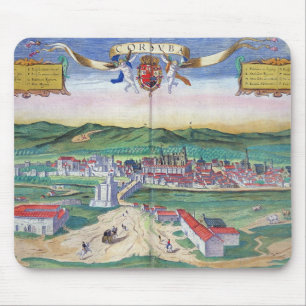 Map of Cordoba, from 'Civitates Orbis Terrarum' by Mouse Mat