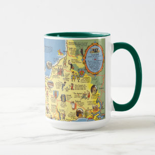 Map of Cornwall, England Mug