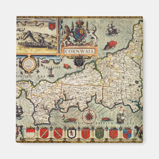 Image of Map of Cornwall Magnet