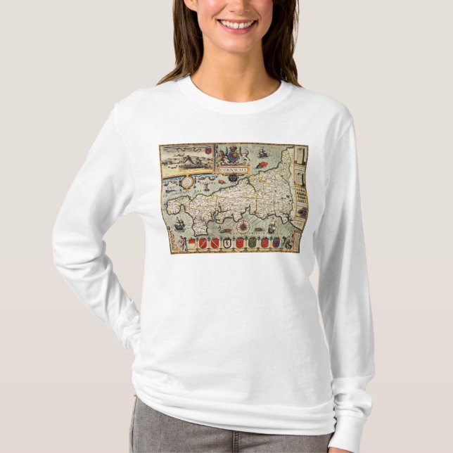 Map of Cornwall T-Shirt (Front)