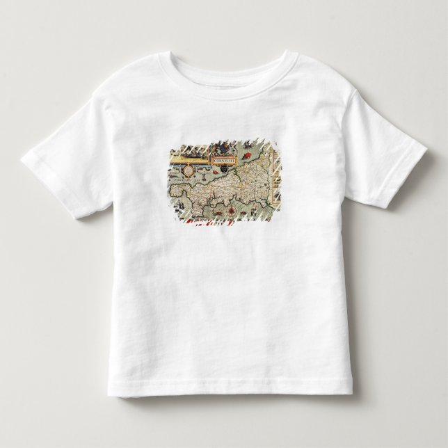Map of Cornwall Toddler T-Shirt (Front)