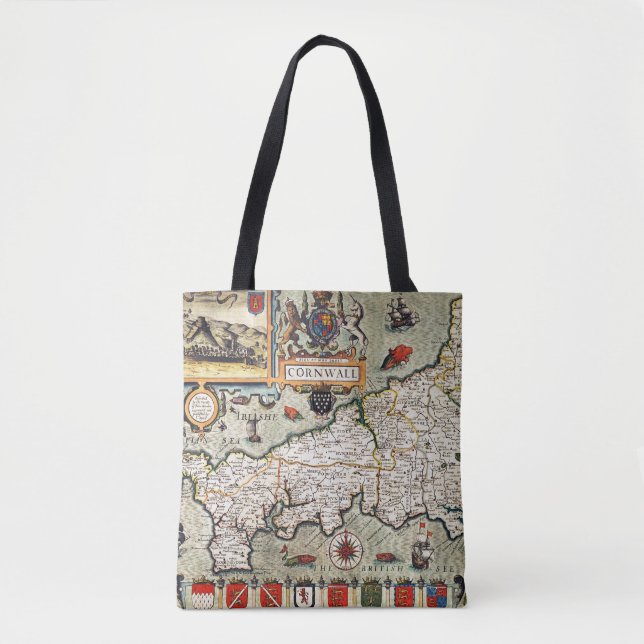 Map of Cornwall Tote Bag (Front)