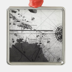 Map of countries metal tree decoration