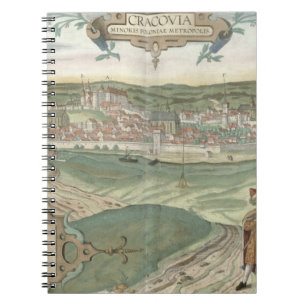 Map of Cracow, from 'Civitates Orbis Terrarum' by Notebook