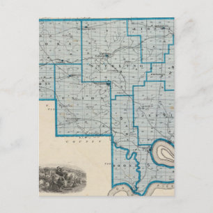 Map of Crawford County Postcard