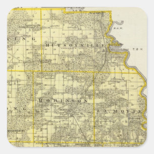 Map of Crawford County, Robinson Square Sticker