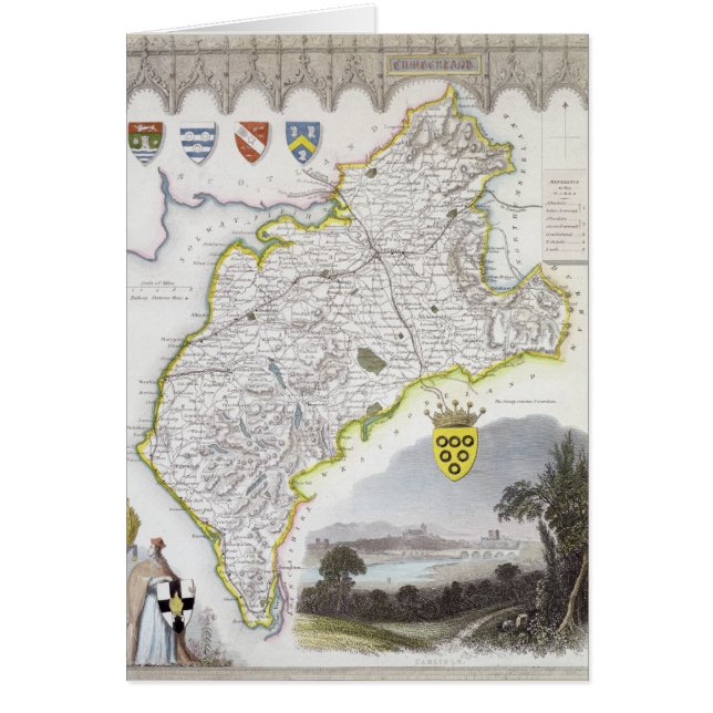 Map of Cumberland, from 'Moule's English (Front)