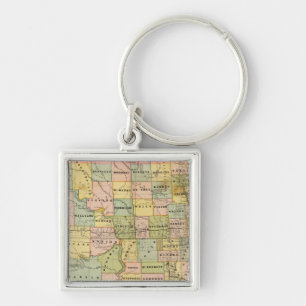 Map of Dakota Key Ring