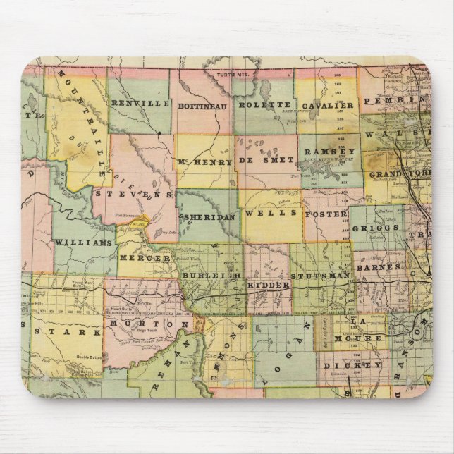 Map of Dakota Mouse Mat (Front)