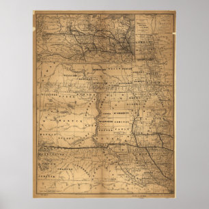 Map of Dakota Territory (November 1, 1882) Poster