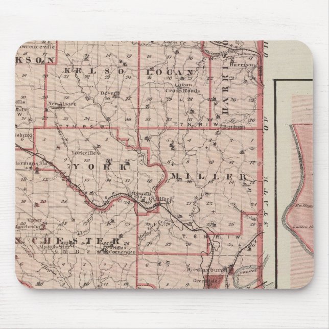 Map of Dearborn County with Greendale Mouse Mat (Front)