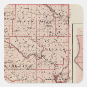 Map of Dearborn County with Greendale Square Sticker