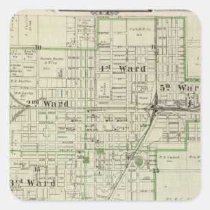 Map of Decatur City, and Sullivan and Macon Square Sticker