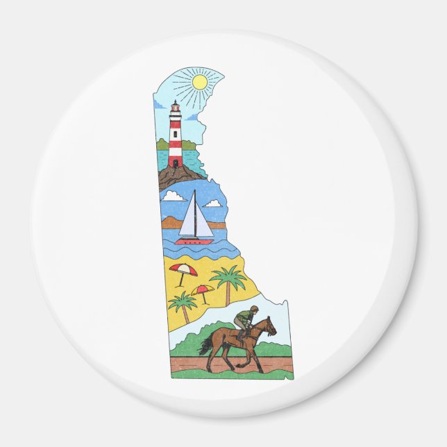 Map Of Delaware Sea Beach National Parks Magnet (Front)