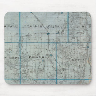 Map of Des Moines County, State of Iowa Mouse Mat
