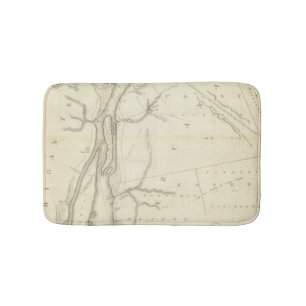 Map of Detroit River Bath Mat