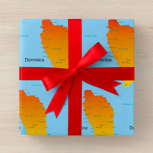 Map Of Dominica Wrapping Paper