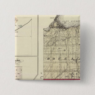 Map of Douglas and Burnett counties 15 Cm Square Badge