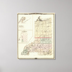 Map of Douglas and Burnett counties Canvas Print