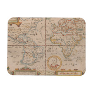 Map of Drake's Circumnavigation of the Globe Magnet