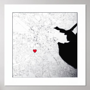  Map of Dublin, Ireland Classy Modern Elegant Gift Foil Prints