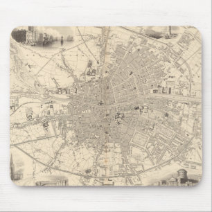 Map of Dublin, Ireland Mouse Mat