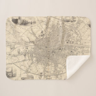 Map of Dublin, Ireland Sherpa Blanket