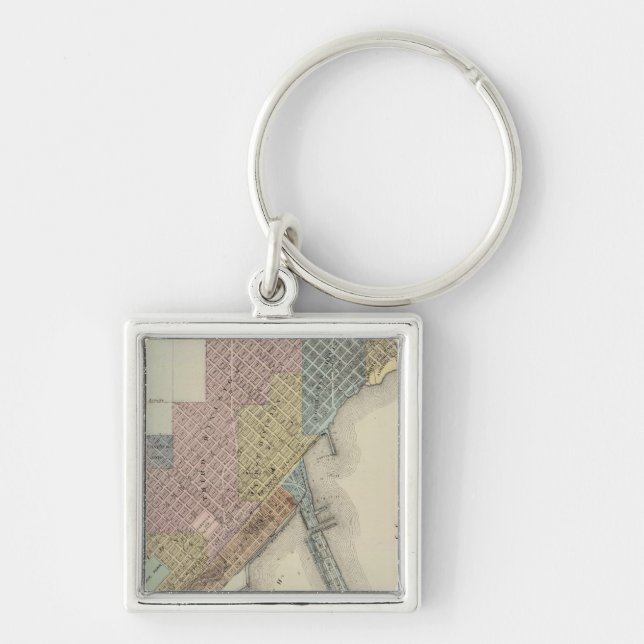 Map of Duluth, St. Louis County, Minnesota Key Ring (Front)