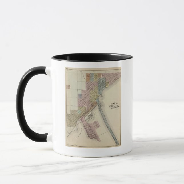 Map of Duluth, St. Louis County, Minnesota Mug (Left)