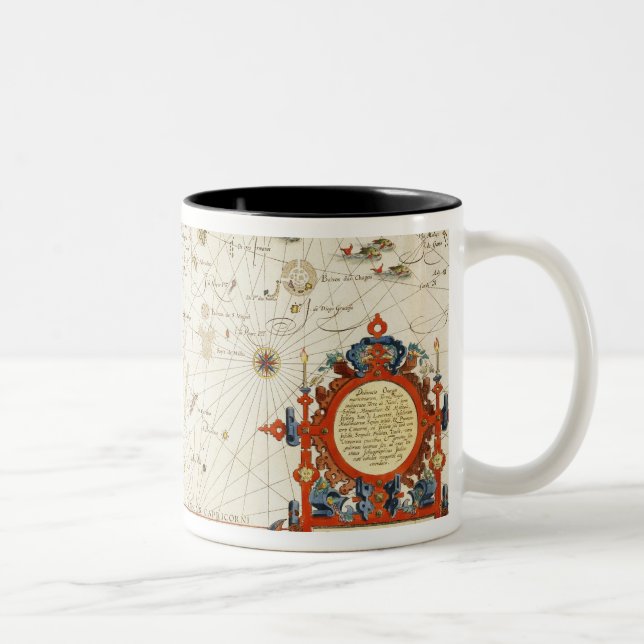 Map of East Africa and Madagascar, 1596 (hand colo Two-Tone Coffee Mug (Right)