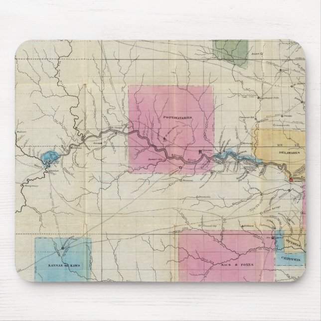 Map of Eastern Kansas Mouse Mat (Front)