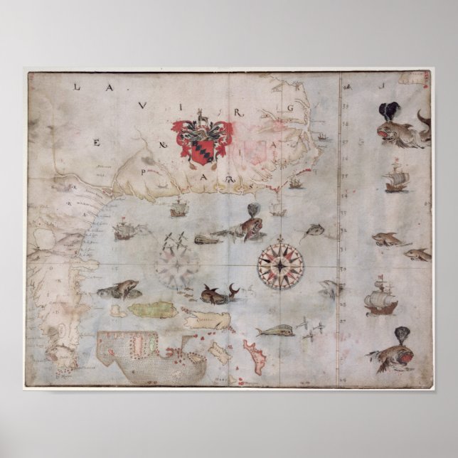 Map of Eastern North America Poster (Front)