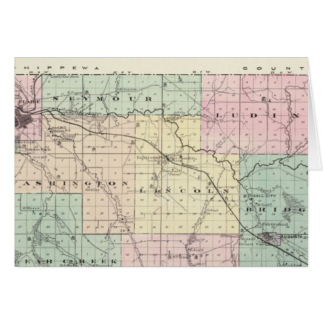 Map of Eau Claire County, State of Wisconsin (Front Horizontal)