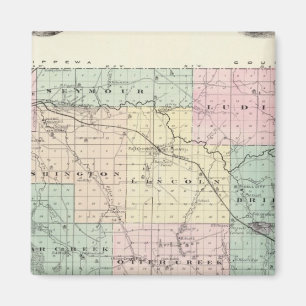 Map of Eau Claire County, State of Wisconsin Magnet