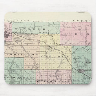 Map of Eau Claire County, State of Wisconsin Mouse Mat