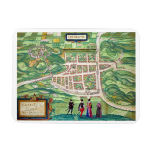 Map of Edinburgh, from 'Civitates Orbis Terrarum' Magnet