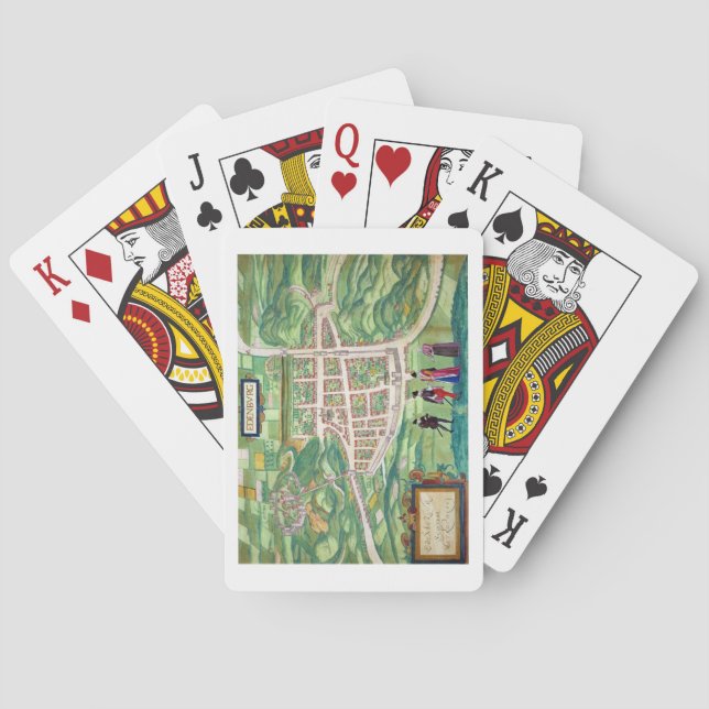 Map of Edinburgh, from 'Civitates Orbis Terrarum' Playing Cards (Back)
