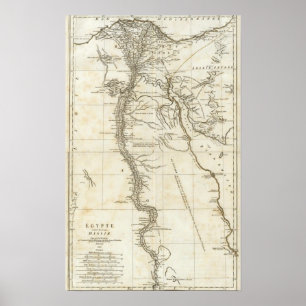 Map of Egypt Poster