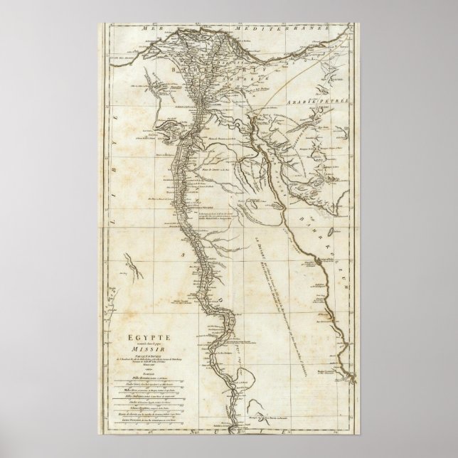 Map of Egypt Poster (Front)