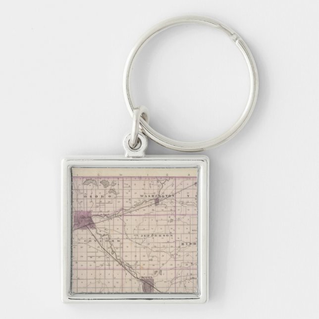 Map of Elkhart County Key Ring (Front)