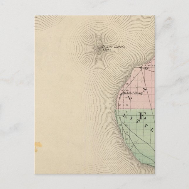Map of Emmet County, Michigan Postcard (Front)