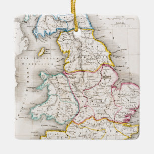 Map of England   Britannia Antiqua Ceramic Ornament