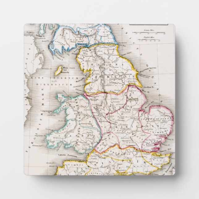 Map of England | Britannia Antiqua Plaque (Front)