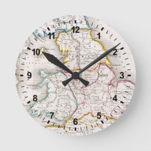 Map of England   Britannia Antiqua Round Clock