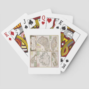 Map of English Colonies in the Caribbean, pub. by Playing Cards