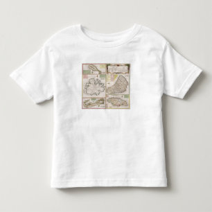 Map of English Colonies in the Caribbean, pub. by Toddler T-Shirt