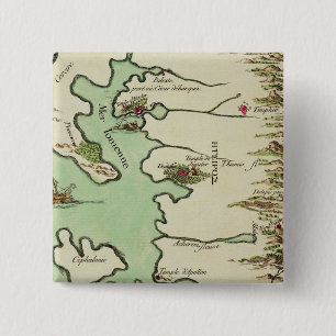 Map of Epirus for 'Andromache' by Jean Racine, fro 15 Cm Square Badge