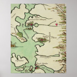 Map of Epirus for 'Andromache' by Jean Racine, fro Poster